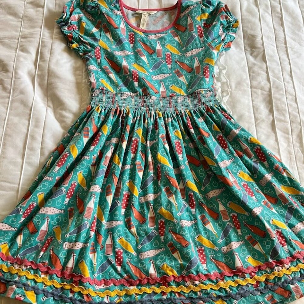 Matilda Jane Clothing Girls Size 8 EUC Soda-lightful Dress